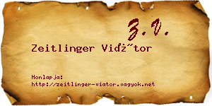 Zeitlinger Viátor névjegykártya